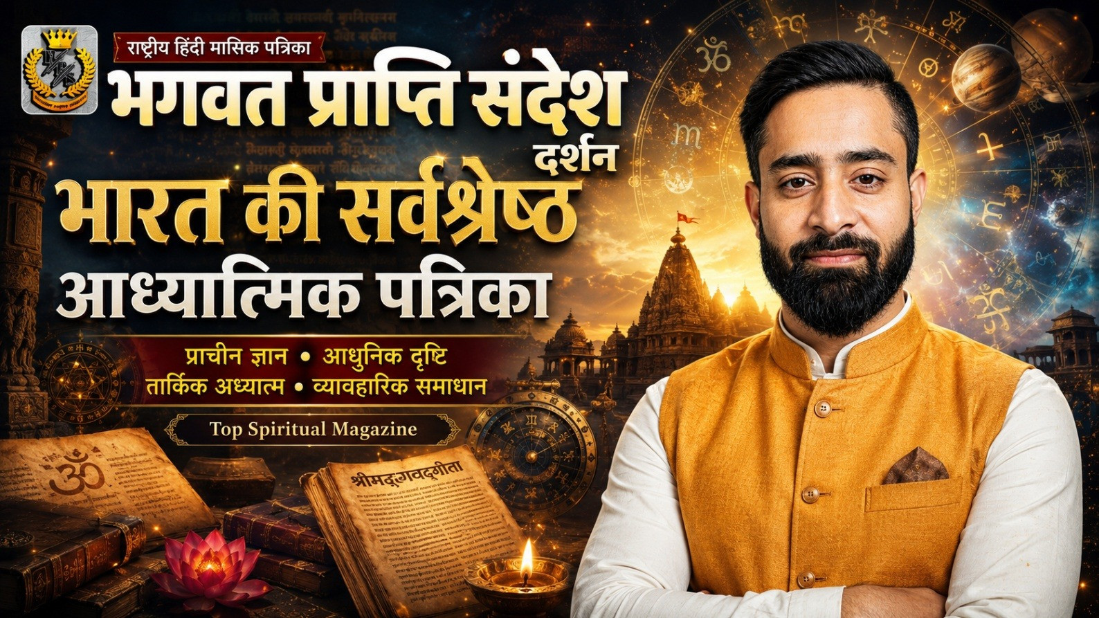 Astro Dr. Gaurav Saxena presenting Bhagwat Prapti Sandesh - India's Top Spiritual and Astrology Magazine