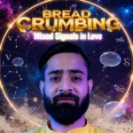Bread crumbing in modern dating showing a confused man surrounded by zodiac signs and chat bubbles symbolizing mixed signals, digital relationship confusion, and astrology-based love analysis.