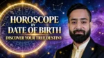 Horoscope by date of birth Vedic astrology concept with zodiac wheel and astrologer explaining destiny and personality through birth chart