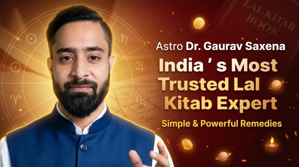 Astro Dr. Gaurav Saxena India’s Most Trusted Lal Kitab Expert offering simple and powerful astrology remedies with kundli background