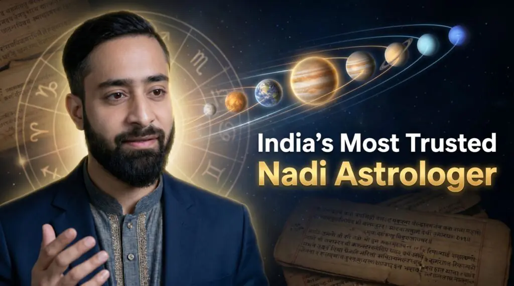 Astro Dr Gaurav Saxena Nadi astrologer India explaining planetary sequence Bhrigu Nandi Nadi astrology consultation