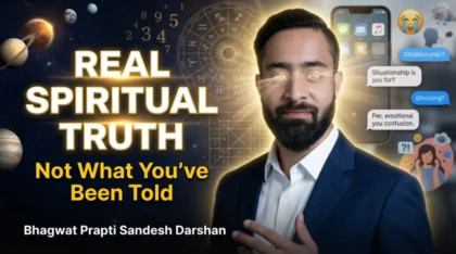 Bhagwat Prapti Sandesh Darshan Top Spiritual Magazine thumbnail showing spiritual clarity, astrology, numerology, and modern relationship confusion