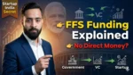 Fund of Funds for Startups FFS explained thumbnail showing Indian startup funding flow from government to VC to startup with business expert and PM Modi background