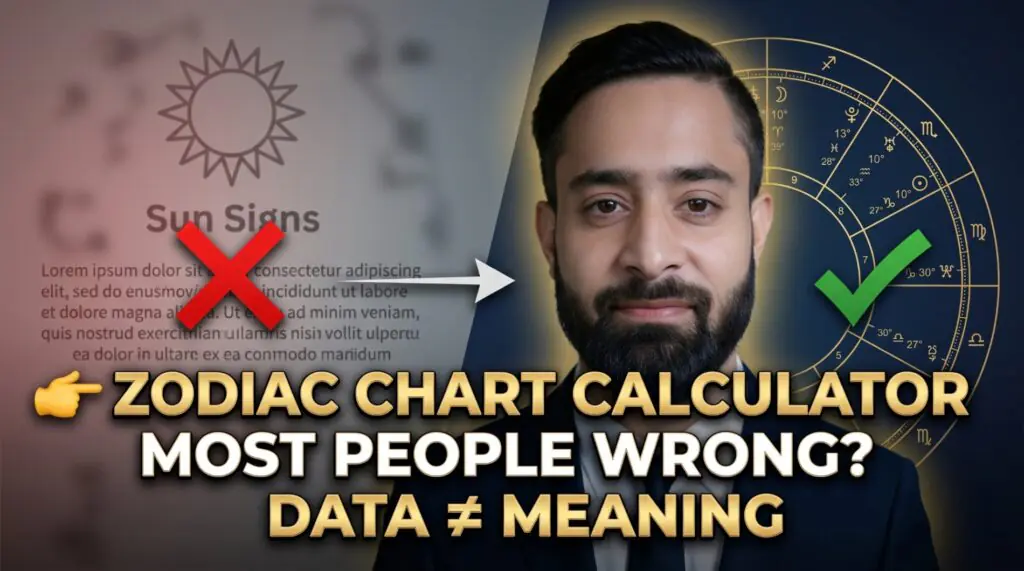 Zodiac chart calculator vs sun sign myth showing full birth chart data accuracy and why astrology needs deeper interpretation