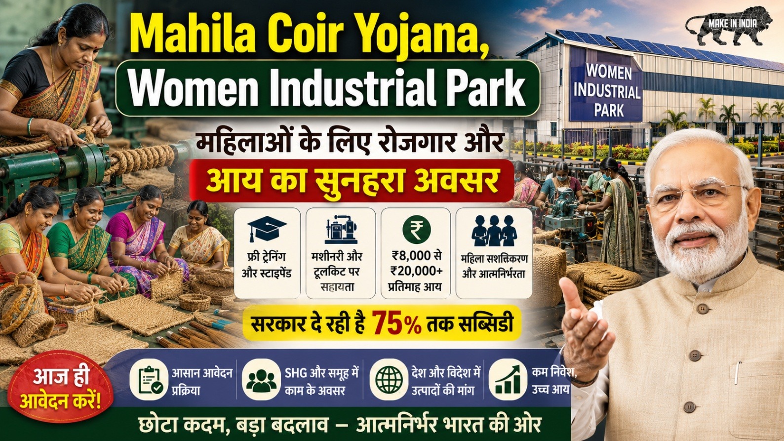 Mahila Coir Yojana, Women Industrial Park