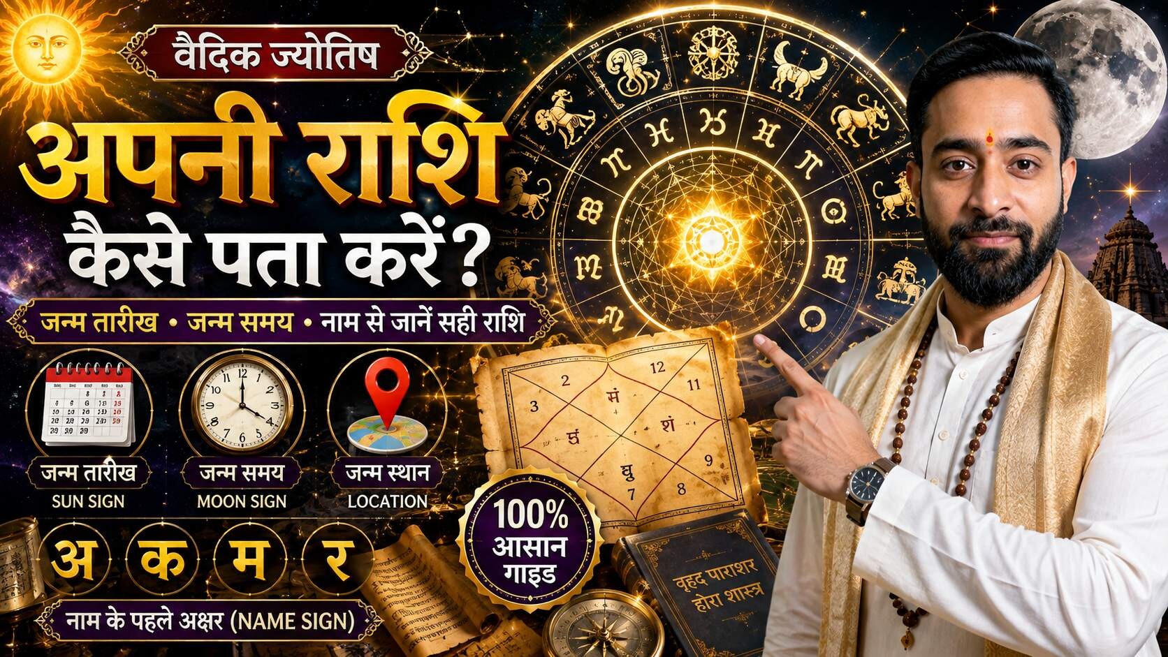 अपनी राशि कैसे पता करें